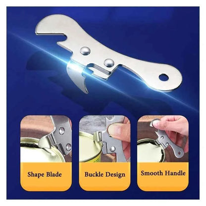 Stainless Steel Portable Bottle Jar Opener 4 Colors Kitchen Gadget Easy Multi-function Can Opener Safety Side Cut Manual Tools