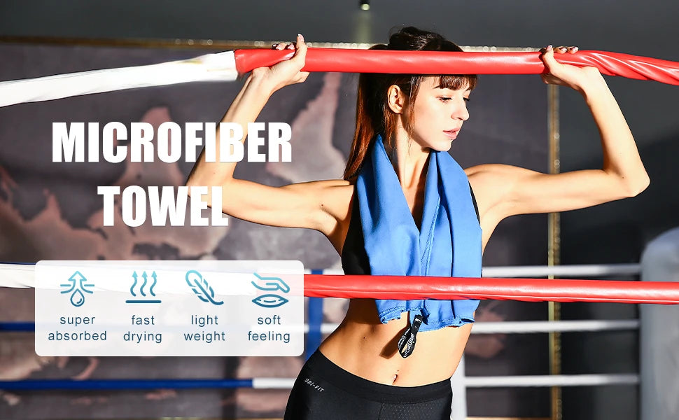 Quick-Dry Microfiber Sports Towel — Ultra Absorbent, Compact & Sandproof