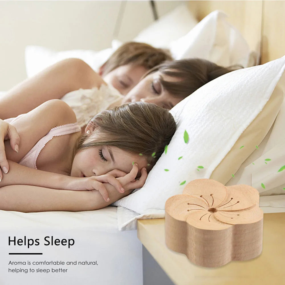 Flower Stress Relief Wooden Home Decor Aroma Wood Essential Oil Diffuser Aromatherapy Diffused