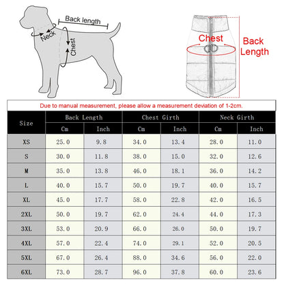 Waterproof Winter Dog Coat for Small to Large Dogs
