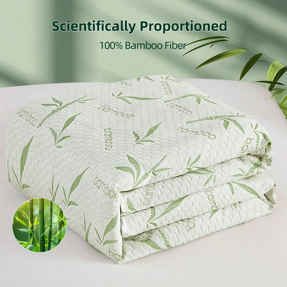 Bamboo Viscose Fitted Mattress Cover, Twin, Breathable