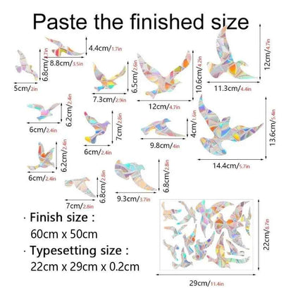 29 Stylels Rainbow Maker Sun Catcher Wall Stickers Cat Bird Star Mushroom Moon Sun DIY Window Glass Electrostatic Prisms Sticker