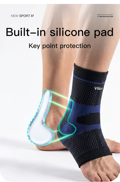 Lightweight High Elastic Fitted Ankle Brace, Shock Absorption Pressure Relief for Daily Sports, Anti-Sprain Ankle Protection Sle