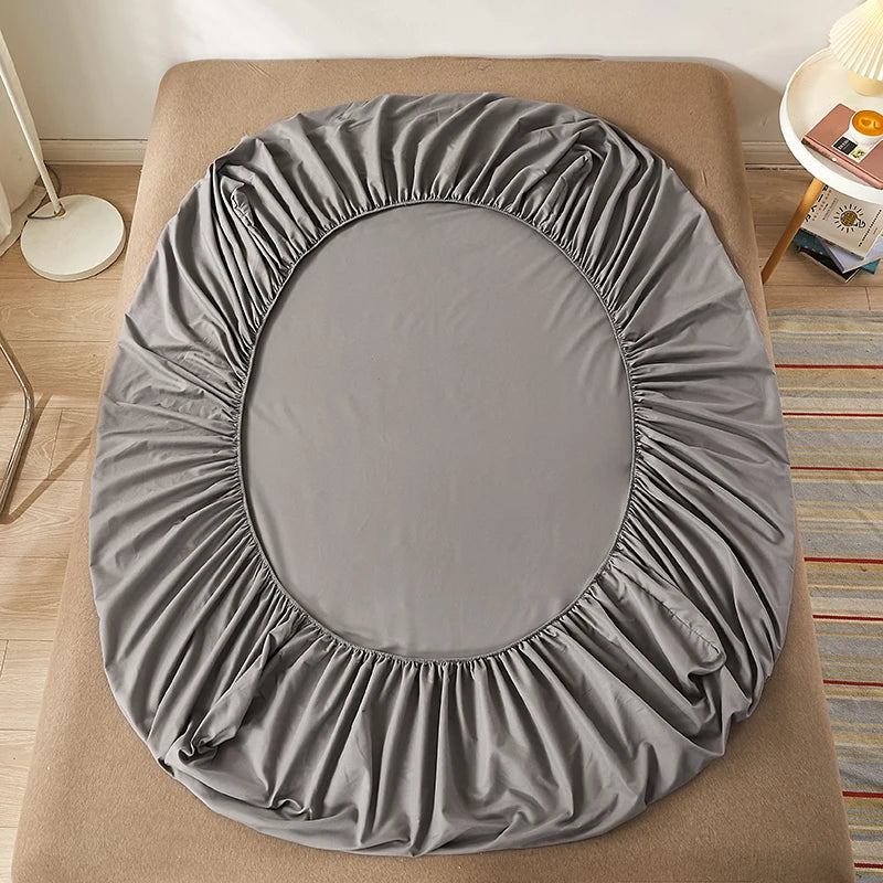 Cotton Fitted Bed Sheet with Elastic | Solid Colors