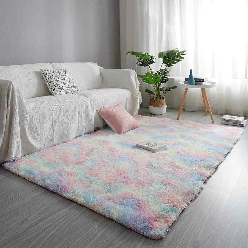 Machine Washable Upgrade Rugs for Bedroom, Grey, Fluffy Shaggy Soft Area Rug, Gray Non-Slip Indoor Floor Carpet for everywhere