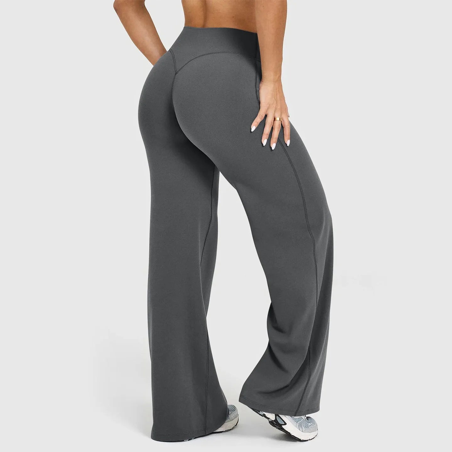 Women's Wide Leg Yoga Pants — High Waist Flare Leggings Tummy Control