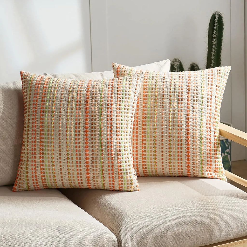Jacquard Plush Cushion Cover, 5 Colors & 3 Sizes