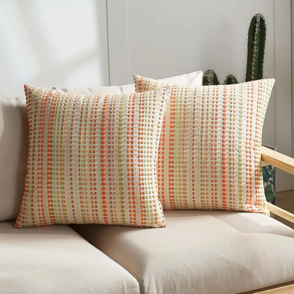 Jacquard Plush Cushion Cover, 5 Colors & 3 Sizes