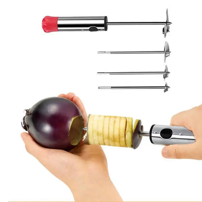Stainless Steel Drill Vegetable and Fruit Corer with 4 Blades