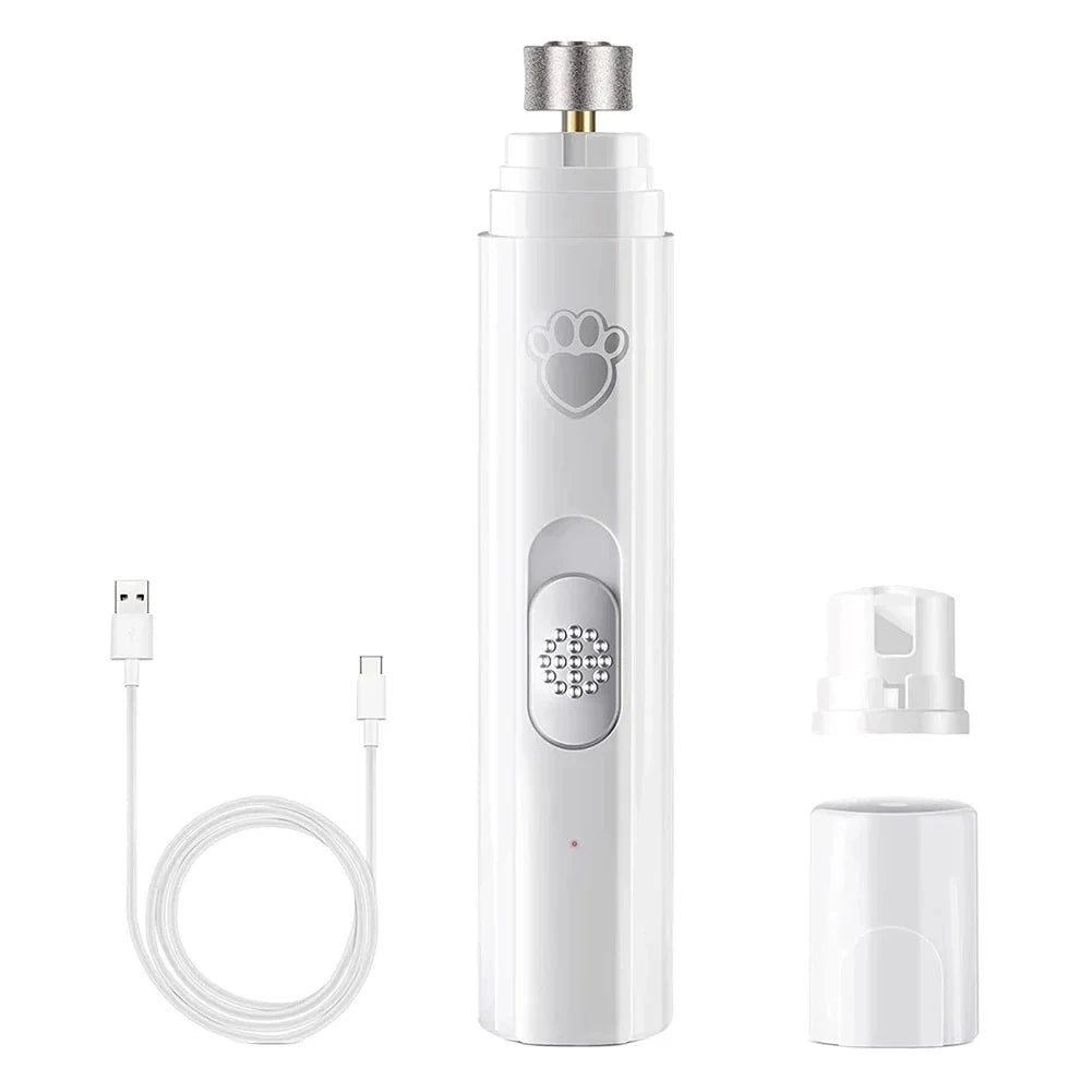 USB Rechargeable Electric Dog Nail Grinder with Polisher Wheel