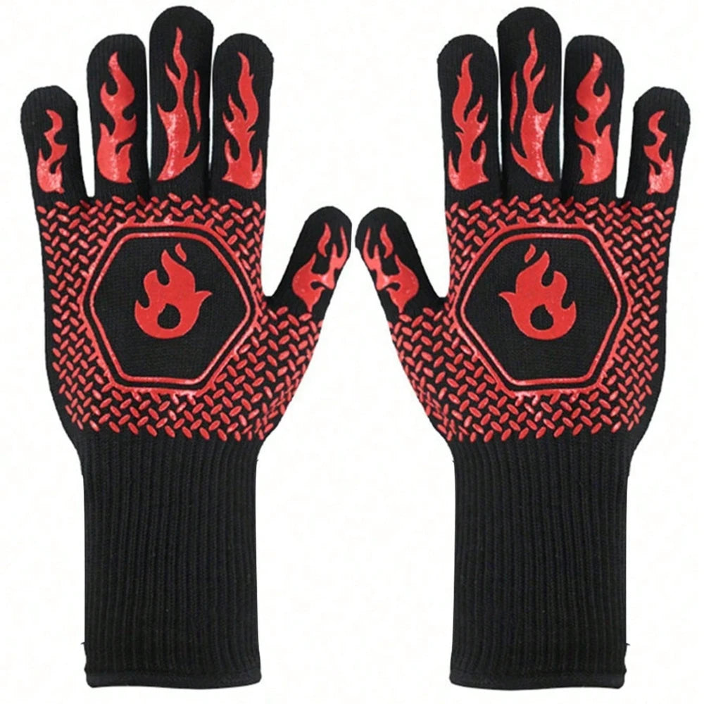 Heat-Resistant BBQ and Oven Gloves, 500°C Fireproof, Set of 2
