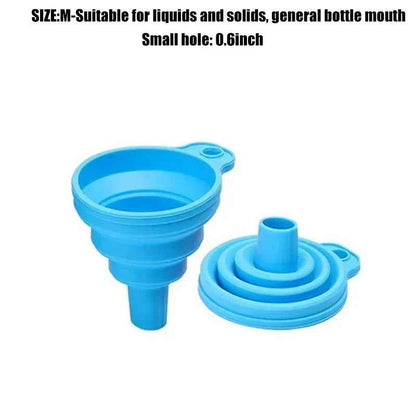 Kitchen Silicone Funnel  Foldable Funnel for Filling Water Bottle With Liquid Transfer Portable Oil Pot Funnel Kitchen Gadgets