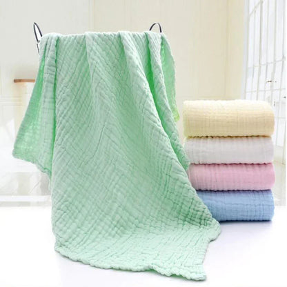 Pure Cotton Bubble 6 Layers Baby Bath Towel Kids Swaddle Wrap Bedding Muslin