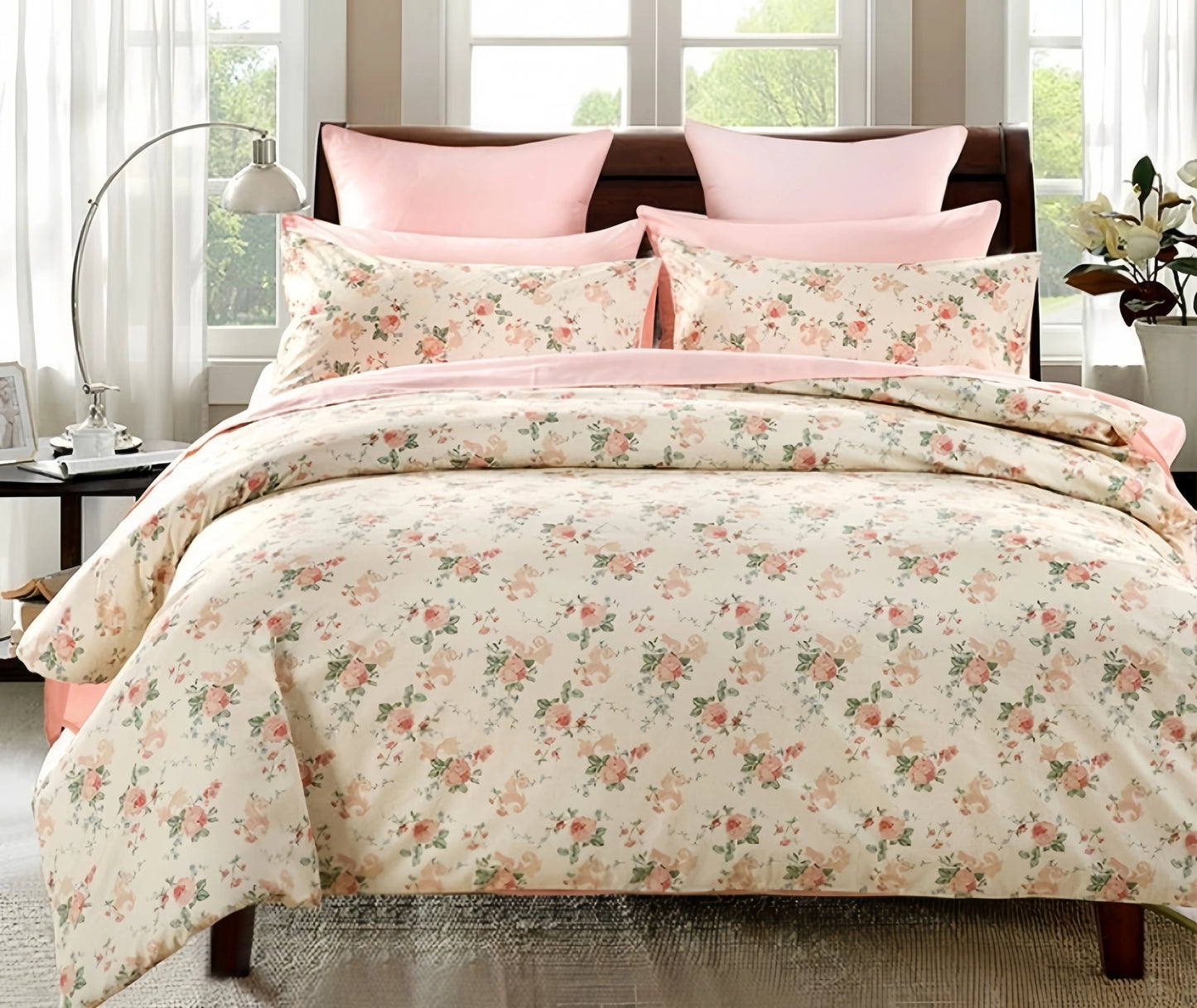 Duvet Cover Pillowcases Set,  600 TC, 100% Egyptian Cotton,  Printed and Solid Colors, US, UK Size,  Customize