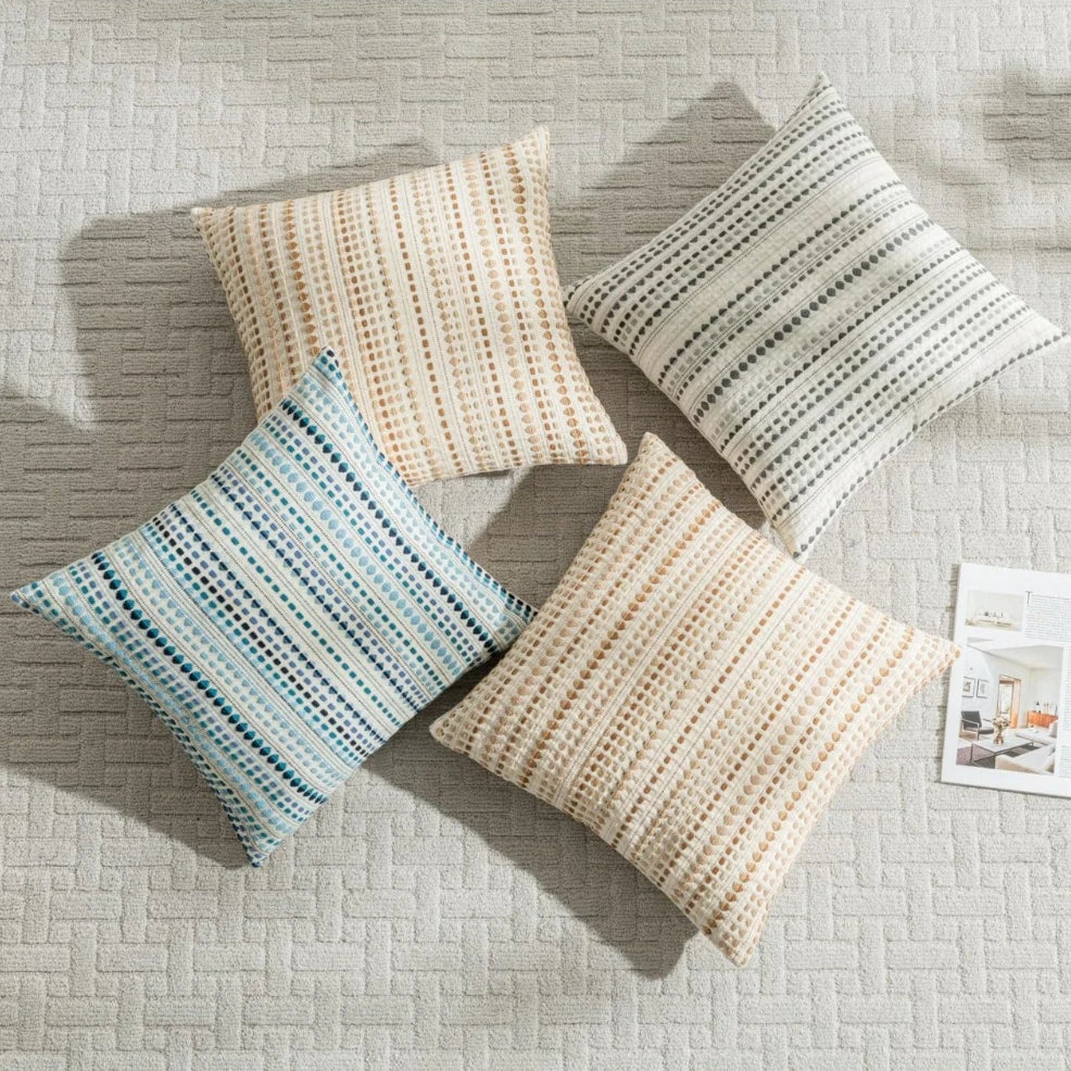 Jacquard Plush Cushion Cover, 5 Colors & 3 Sizes