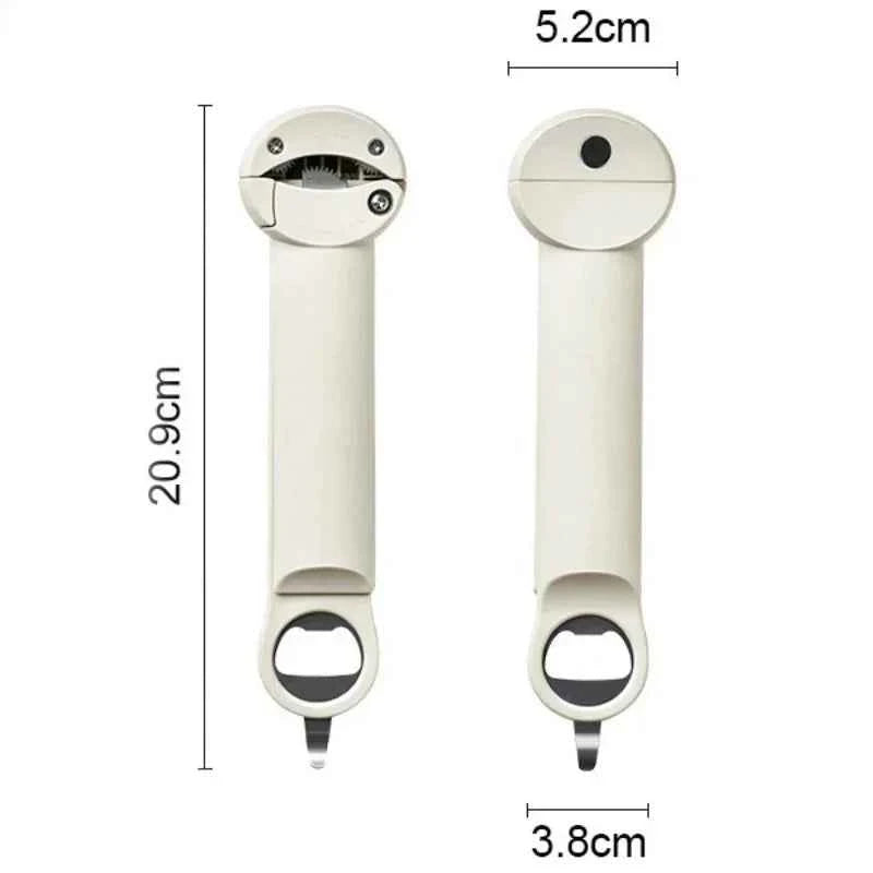 Stainless Steel Magnetic Lid Opener Multifunctional Bottle Opener for Diam 2.5-9.5cm Adjustable WineBeer Can Opener Kitchen Tool
