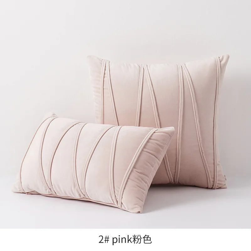 Set of 2 Decorative Green Throw Pillow Covers Soft Solid Velvet Pillow Covers Cushion Case for Sofa Bedroom подушки декоративные