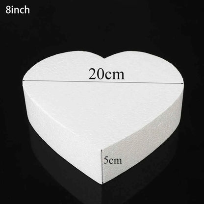 Wedding Decor Sugarcraft Kitchen Accessories Heart Shaped Styrofoam Cake Foam Mould Dummy Cake Model Practice Model DIY Model