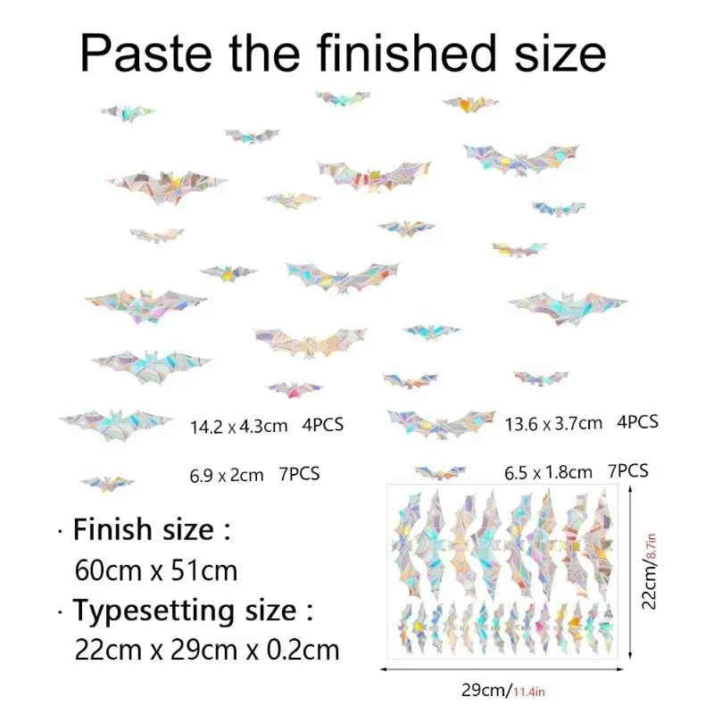 29 Stylels Rainbow Maker Sun Catcher Wall Stickers Cat Bird Star Mushroom Moon Sun DIY Window Glass Electrostatic Prisms Sticker