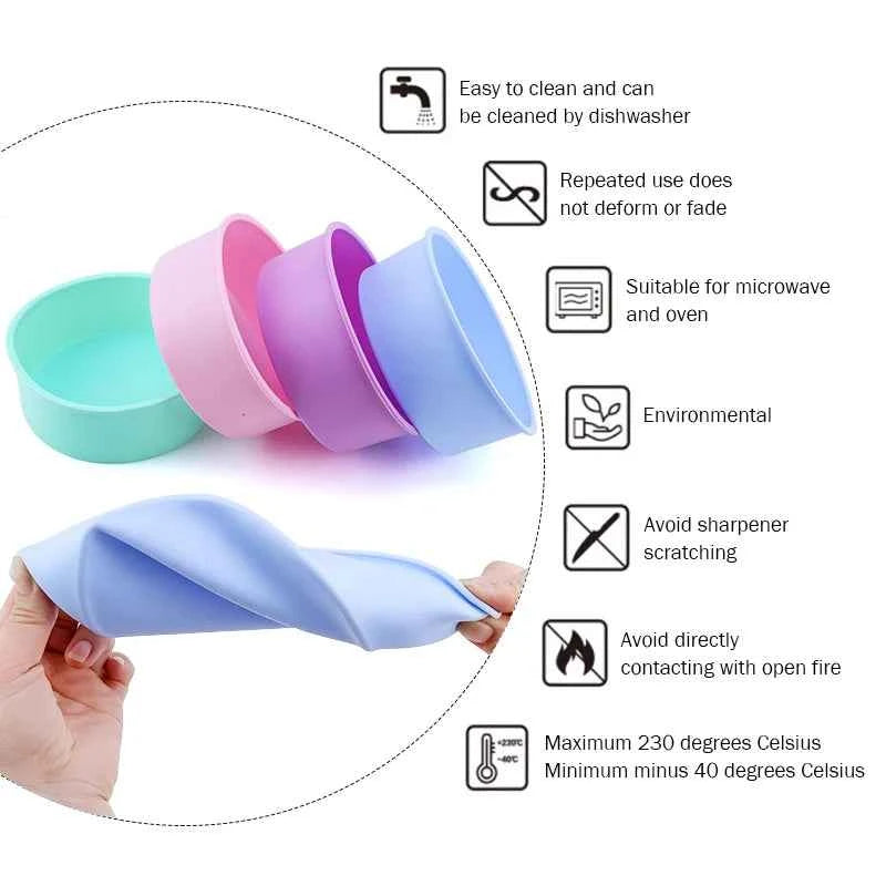 FAIS DU Round Silicone Mold Nonstick Baking Pan Layer Cake Mousse Fondant Cylinder Mould For Pastry Bakeware Kitchen Accessories