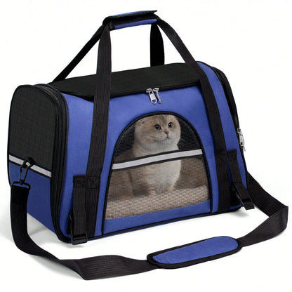 Airline-Approved Foldable Pet Carrier, Anti-Escape Zipper
