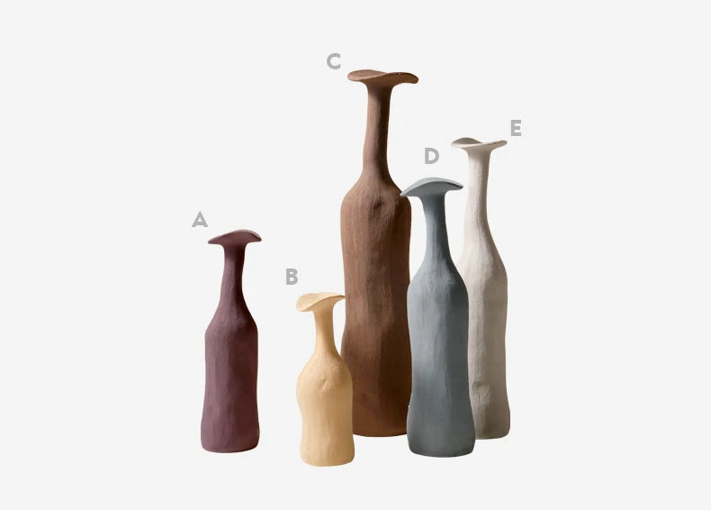 Vase Nordique en Céramique Fait à la Main Motif Texturé pour Vase de Fleurs de Luxe Moderne Décoration Élégante pour Salon Bureau