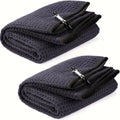 2pcs (30x50cm)2Pack Two-fold Golf Towels for Golf Bags- Waffle Patterned