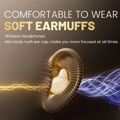 SK49 Sleep Earbuds – Bluetooth 6.0, Noise Cancelling, Zero Ear Pressure, Flat Invisible Design