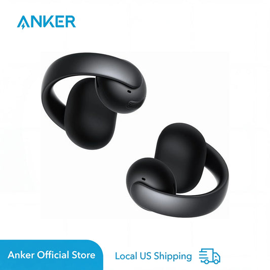 Soundcore AeroClip by Anker – Open-Ear Clip-On Earbuds, Hi-Res Audio, 4-Mic AI Calls (Refurbished)