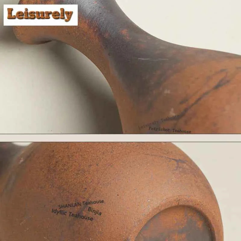 Old Rock Clay Vase Ancient Flower Basket Ornaments For Home Plant Pot Household Flowerpot Chinese Tea Set Accessories Supplies