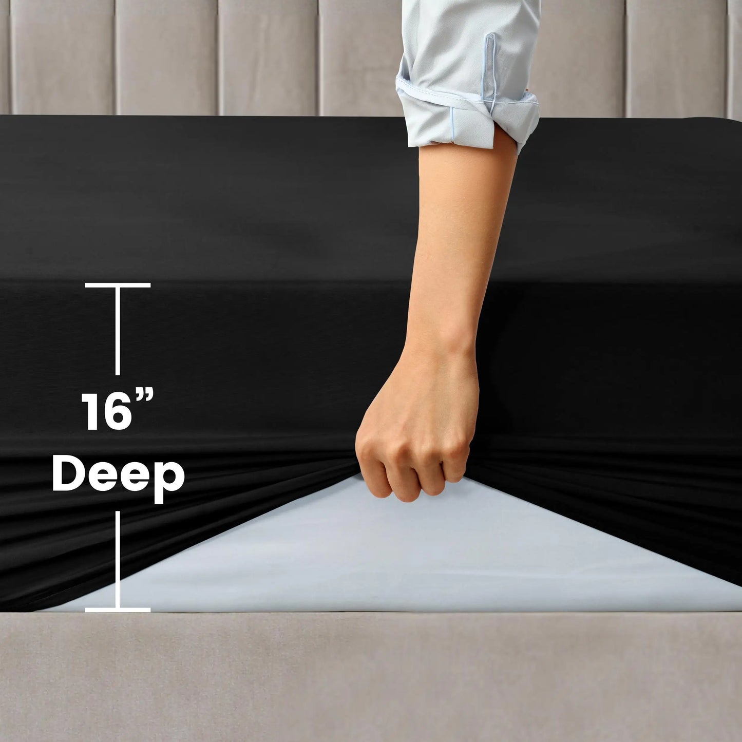 Brushed Microfiber Fitted Sheet, Deep Pocket, Wrinkle-Free