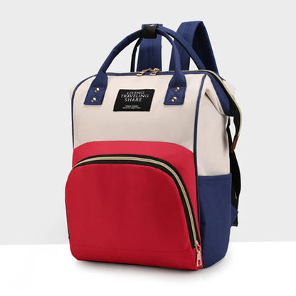 Large Capacity Canvas Diaper Bag, Thermal Insulation