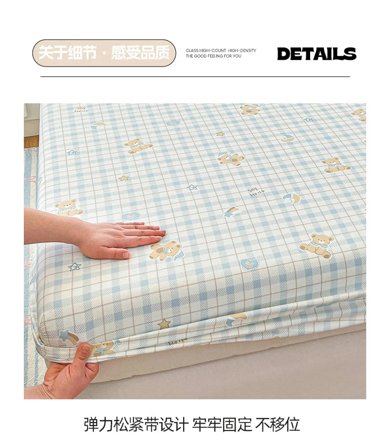 100% Cotton Cute Bear Print Bed Sheet, All Sizes