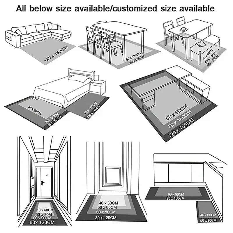 Custom Photo Carpet Upload Your Logo Photo Customizable Soft Flannel Photo Rug Washable Anti-Slip Personalized Rug Home Decor