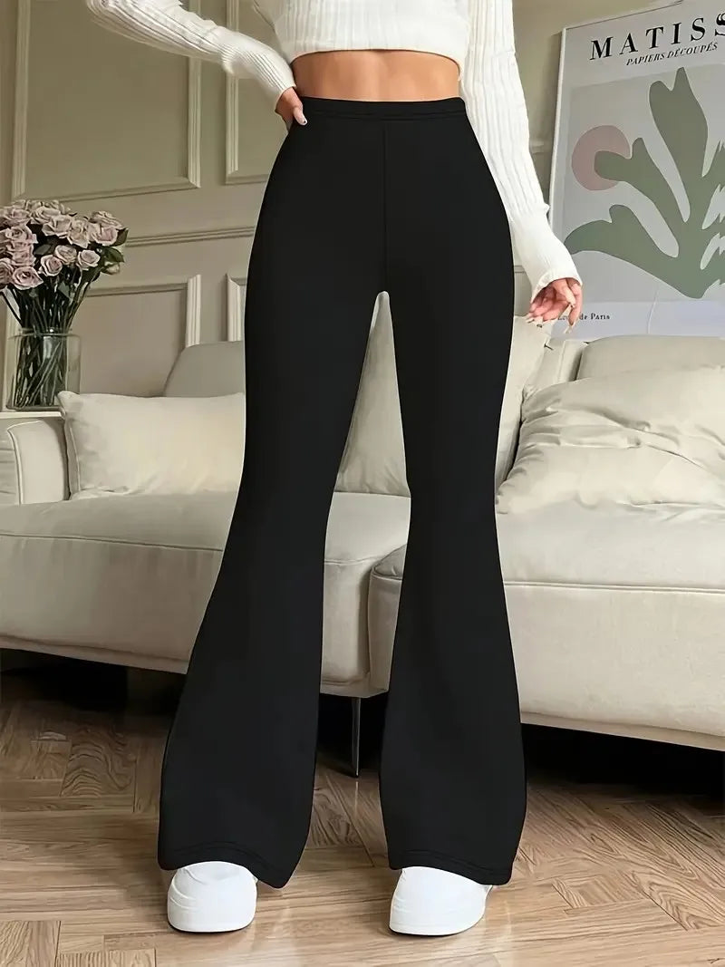 Women's High-Waisted Yoga Flared Pants — Stretchy Fitness Leggings