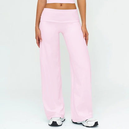 Women’s Loose Wide-Leg Sports Leggings — Slim Fit Running Trousers