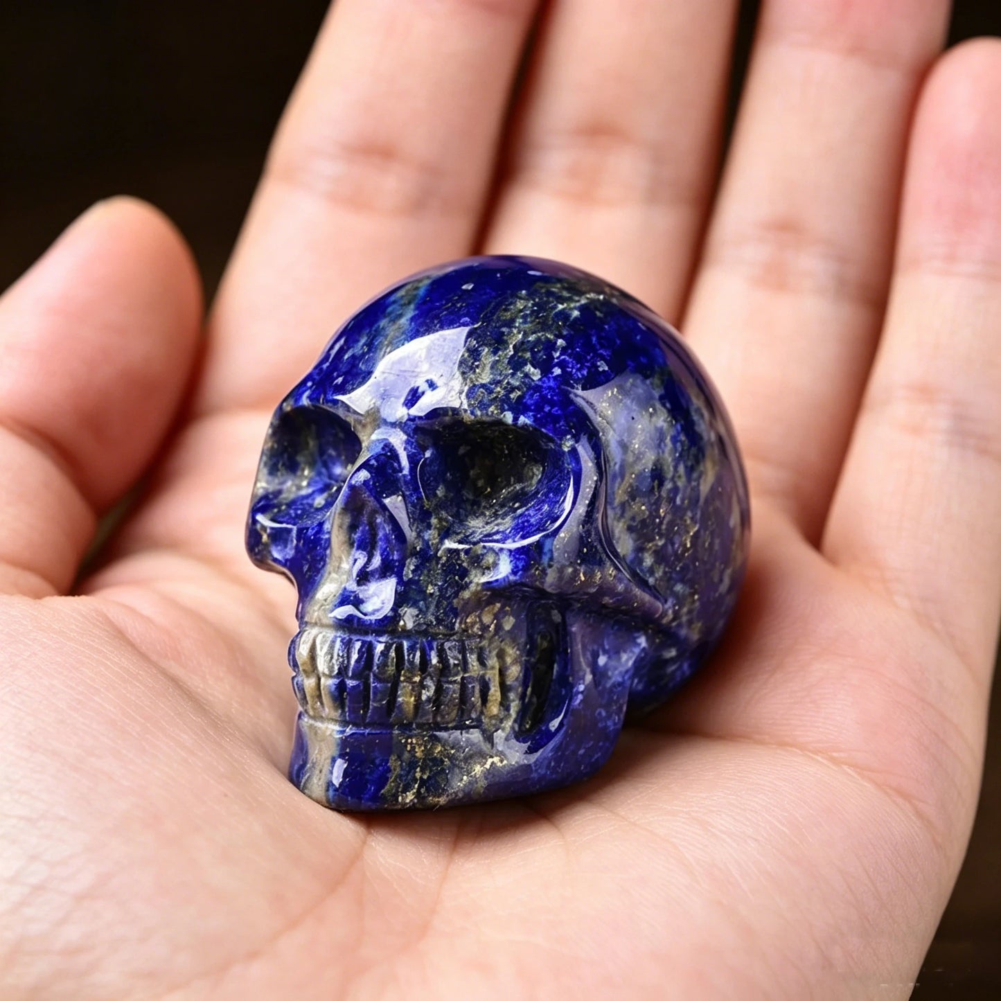 Natural Crystal Skull 2-3in Handmade Lapis Lazuli Obsidian Clear Quartz Labradorite Citrine Rose Quartz Tiger Eye Amethyst Skull Figurine Skull Carving High Quality Home Decor Desk Ornament Office Decor Room Decor Bedroom Dec