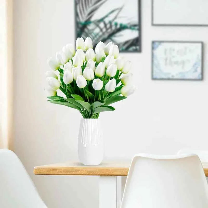 1/5/10/15PCS Tulips Artificial Flowers Real Touch Flowers Tulip Bouquet Decor Fake Tulips Flower for Home Wedding Decorations