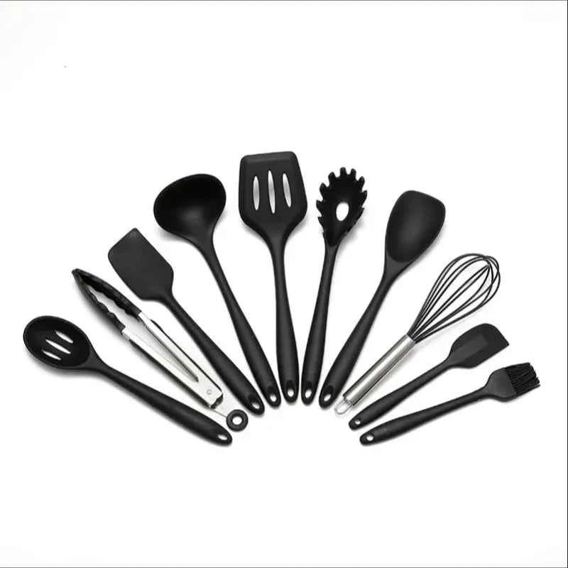 10 PCS Silicone Cookware Set Kitchen Cooking Tools Baking Tools Tableware Silicone Shovel Spoon Scraper Kitchen Accessories