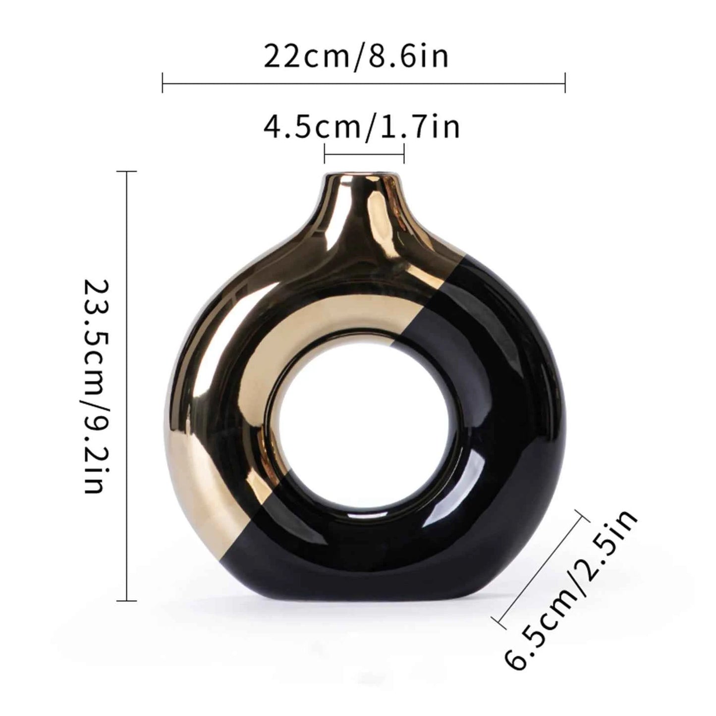 Ceramic Flower Vases For Living Room Luxury Nordic Plant Pot,Dinning Table Hotel Home Decoration,Wedding Festival Artwork Golden