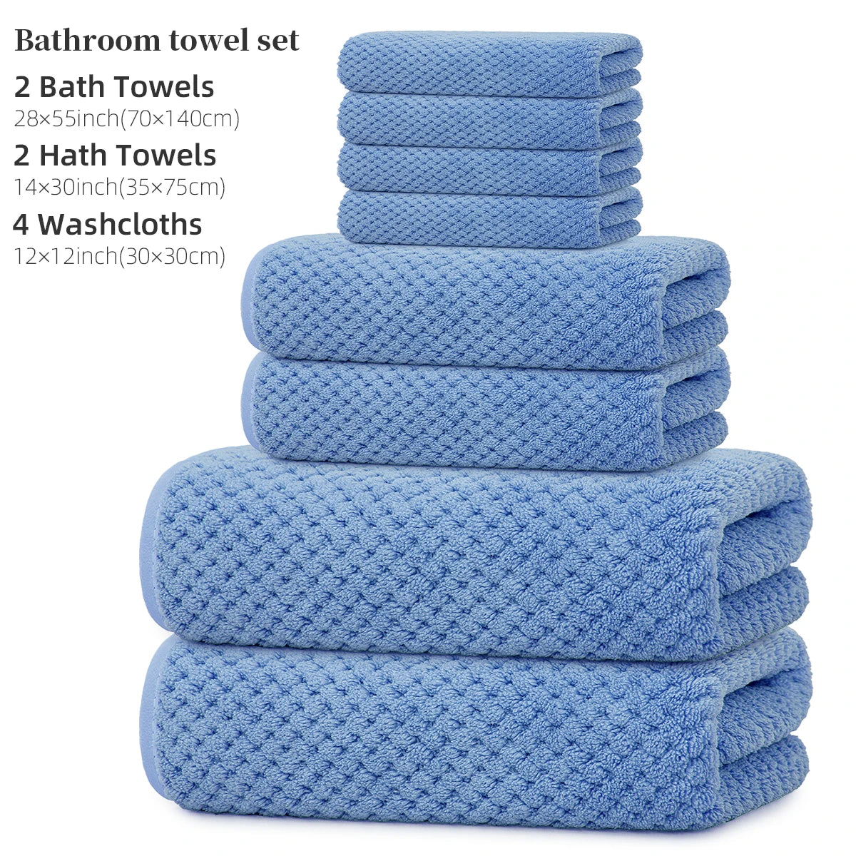 8-Piece Premium Towel Set, 2 Bath Towels + 2 Hand Towels