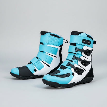 New Waterproof Men's Dirt Bike Shoes Men's Motorcycle Boots New Comfortable Leather Protective Boots Anti-slip Wear-resistant