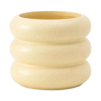 Ceramic Flower Vase Plants Holder Planter Decors Cosmetics Lipstick Bud Vase Flower Pot Makeup Brush Holder for Bathroom Dresser