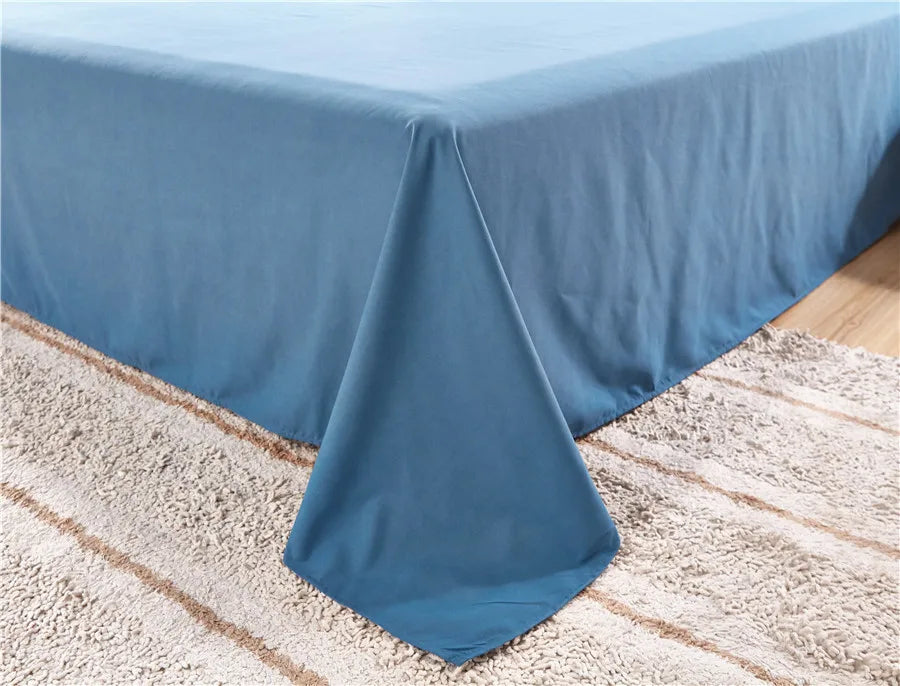 Solid Color Polyester Flat Sheet, Customizable Sizes