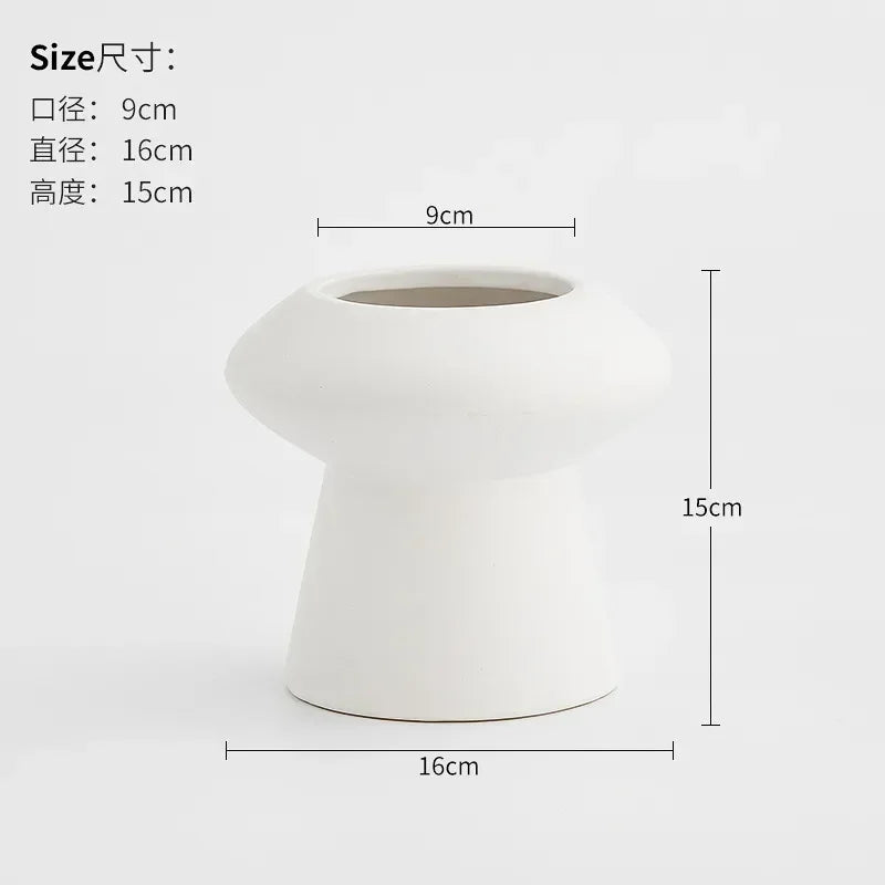 Minimalist Ceramic Vase Flower Arrangement Modern Creative Home Decor Restaurant Dry Flower Arrangement Decorative Ornaments