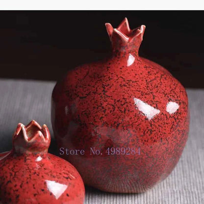 Creativity Ceramic Vase Red Pomegranate Flower Arrangement Accessories Flower Vase Decorative Ornaments Modern Home Decoration