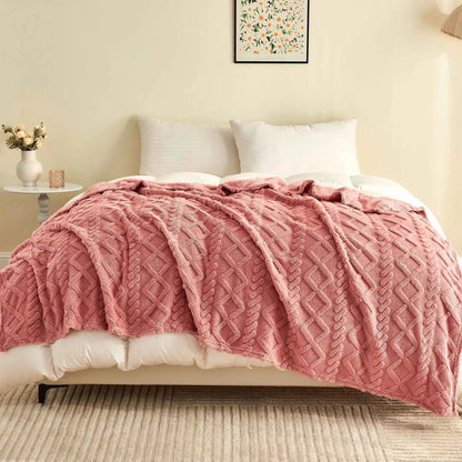 1PC Cozy Flannel Throw For Bed, Couch, Travel, And Outdoor Use - Versatile, Extra Warm, And Air-Conditioning Friendly Wrap