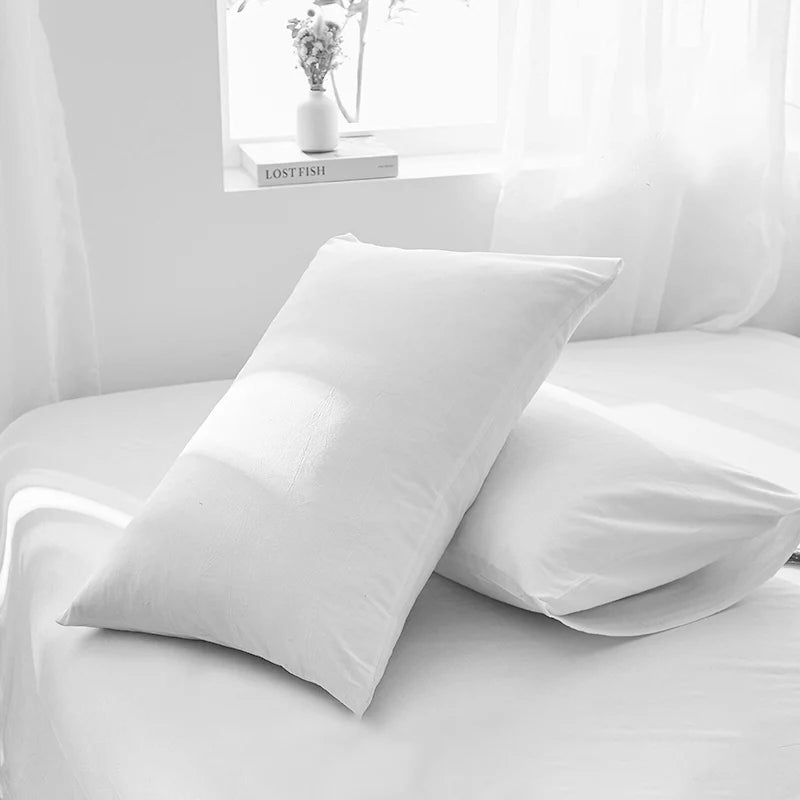 Solid White Rectangular Pillow Cover, 20x30in
