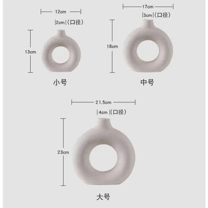 European Pink Ceramic Openwork Vase Flower Arrangement Plant Decoration Entrance Dining Table Vase Interior Ornaments Decoration