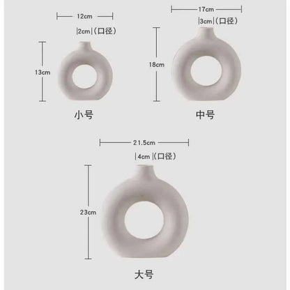 European Pink Ceramic Openwork Vase Flower Arrangement Plant Decoration Entrance Dining Table Vase Interior Ornaments Decoration